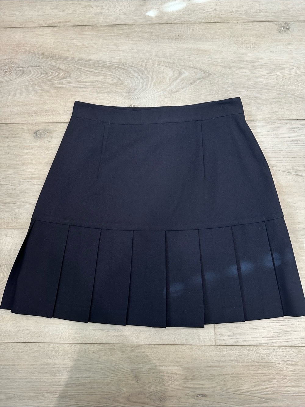 Sandro Paris Black Pleated Mini Skirt Size 40 NWT